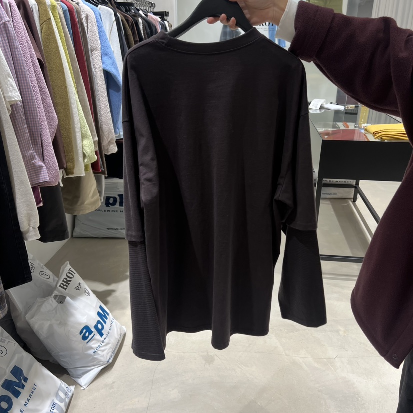 BROT東大門㊣直郵女裝新款推薦熱賣25秋冬人氣休閑職業長袖T恤BROT長袖T恤
