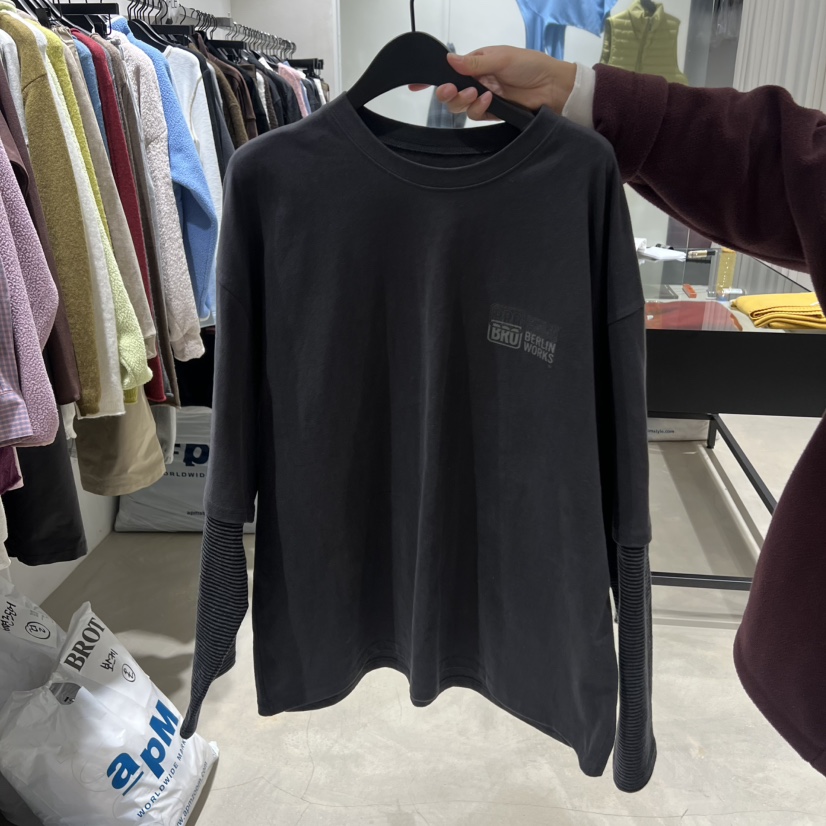 BROT東大門㊣直郵女裝新款推薦熱賣25秋冬人氣休閑職業長袖T恤BROT長袖T恤圖色1