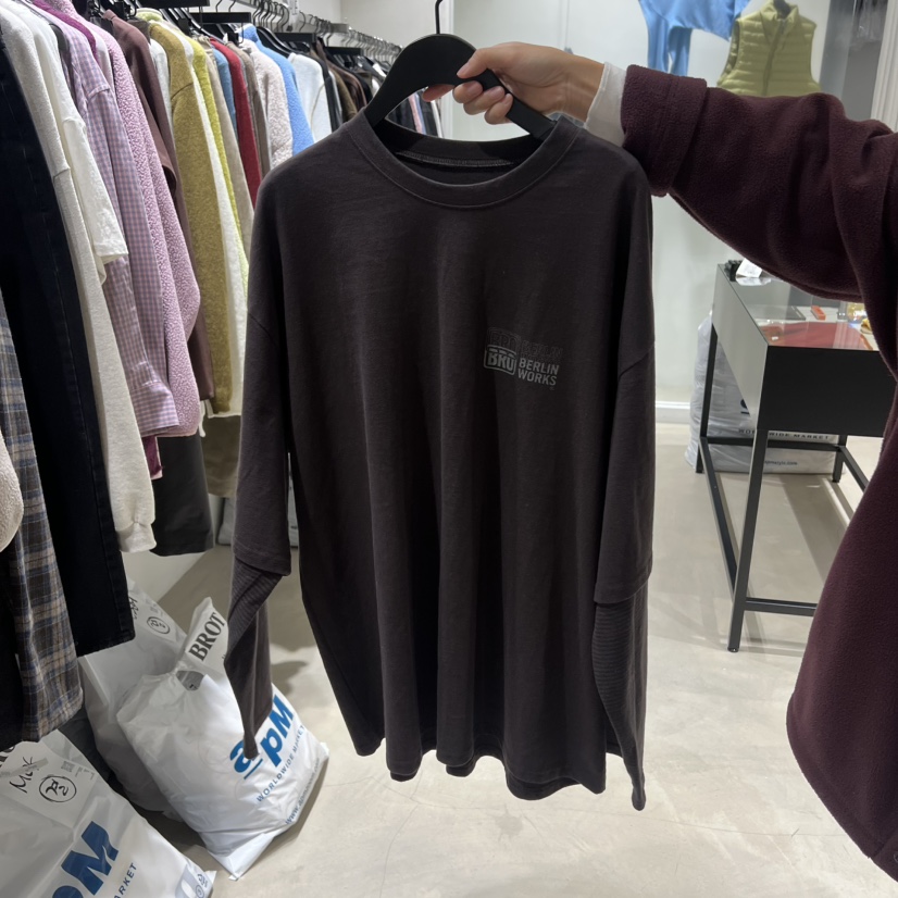 BROT東大門㊣直郵女裝新款推薦熱賣25秋冬人氣休閑職業長袖T恤BROT長袖T恤圖色2