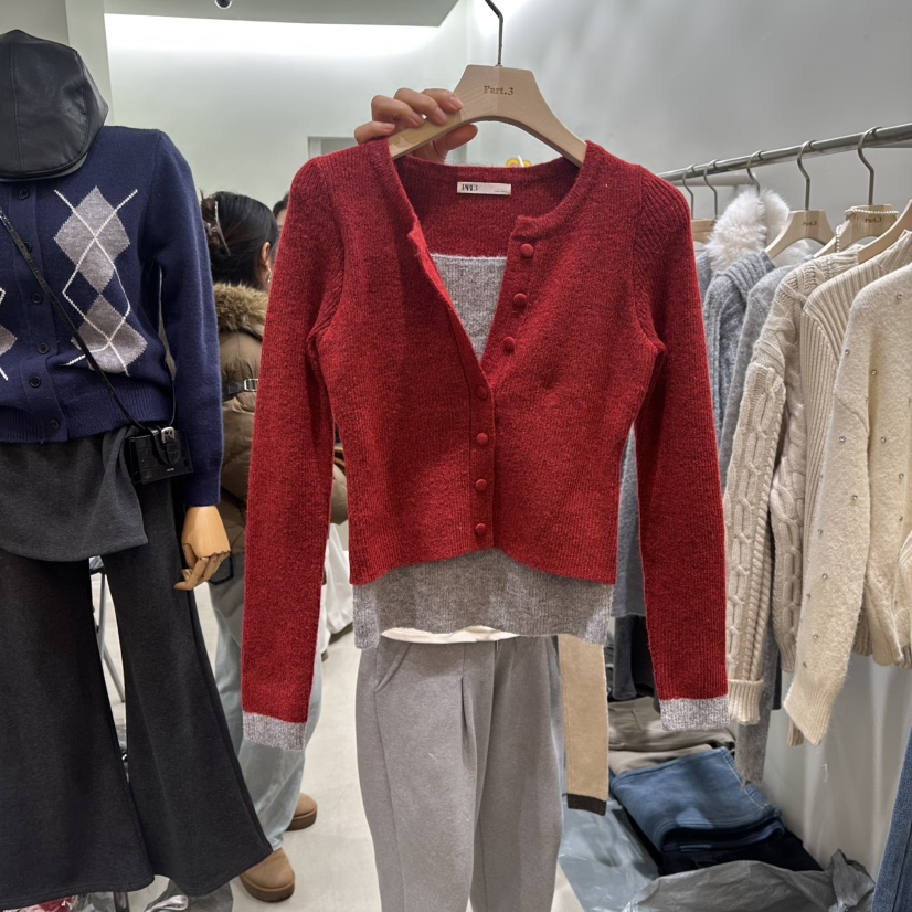 PART3東大門㊣直郵女士新品人氣推薦時尚針織衫不含飾品假兩件Part.3針織衫圖色2