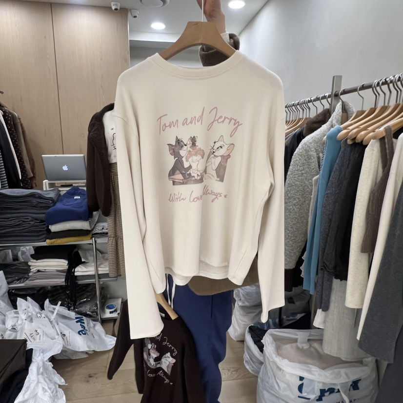 VILLABUTTON東大門㊣直郵女裝新款休閑真品熱賣職業長袖T恤VILLABUTTON長袖T恤圖色3