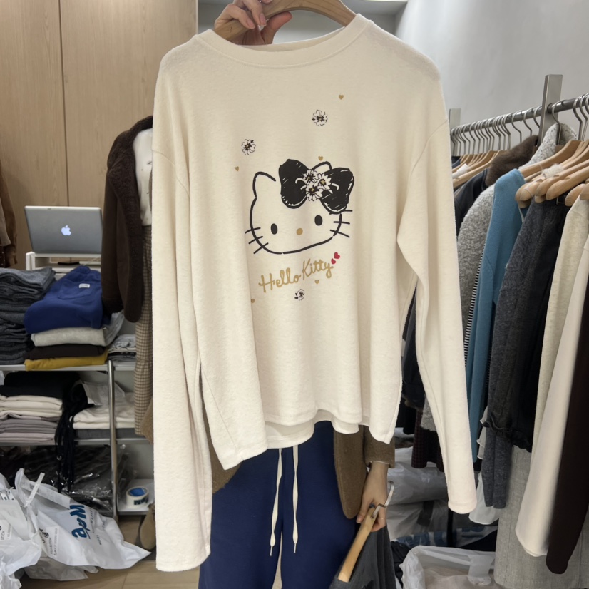 VILLABUTTON東大門㊣直郵女裝新款人氣25秋冬時尚推薦長袖T恤VILLABUTTON長袖T恤圖色1