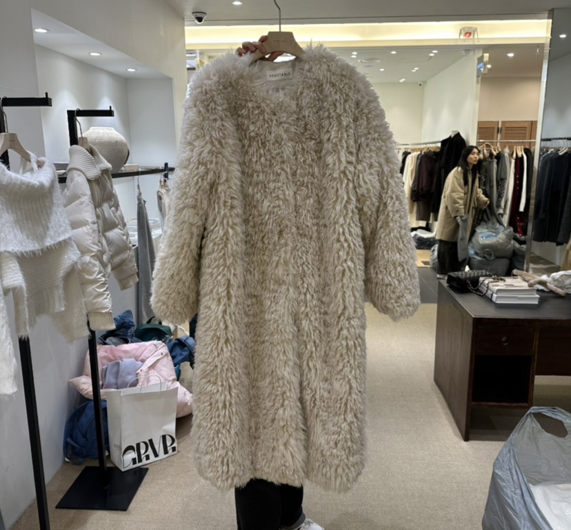 VEGETABLE東大門㊣實拍女士新品真品時尚推薦人氣中長款大衣VEGETABLE中長款大衣圖色1