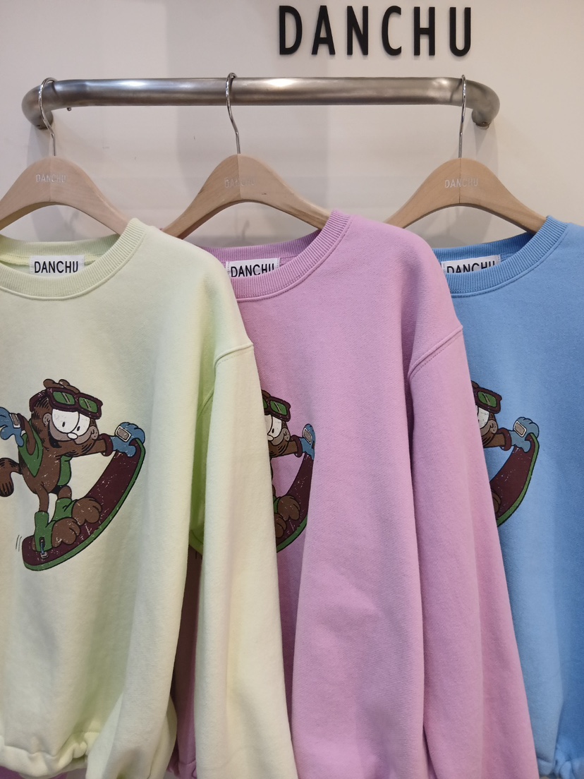 DANCHU東大門㊣代購女士新款熱賣人氣職業休閑衛衣加絨羊毛DANCHU衛衣