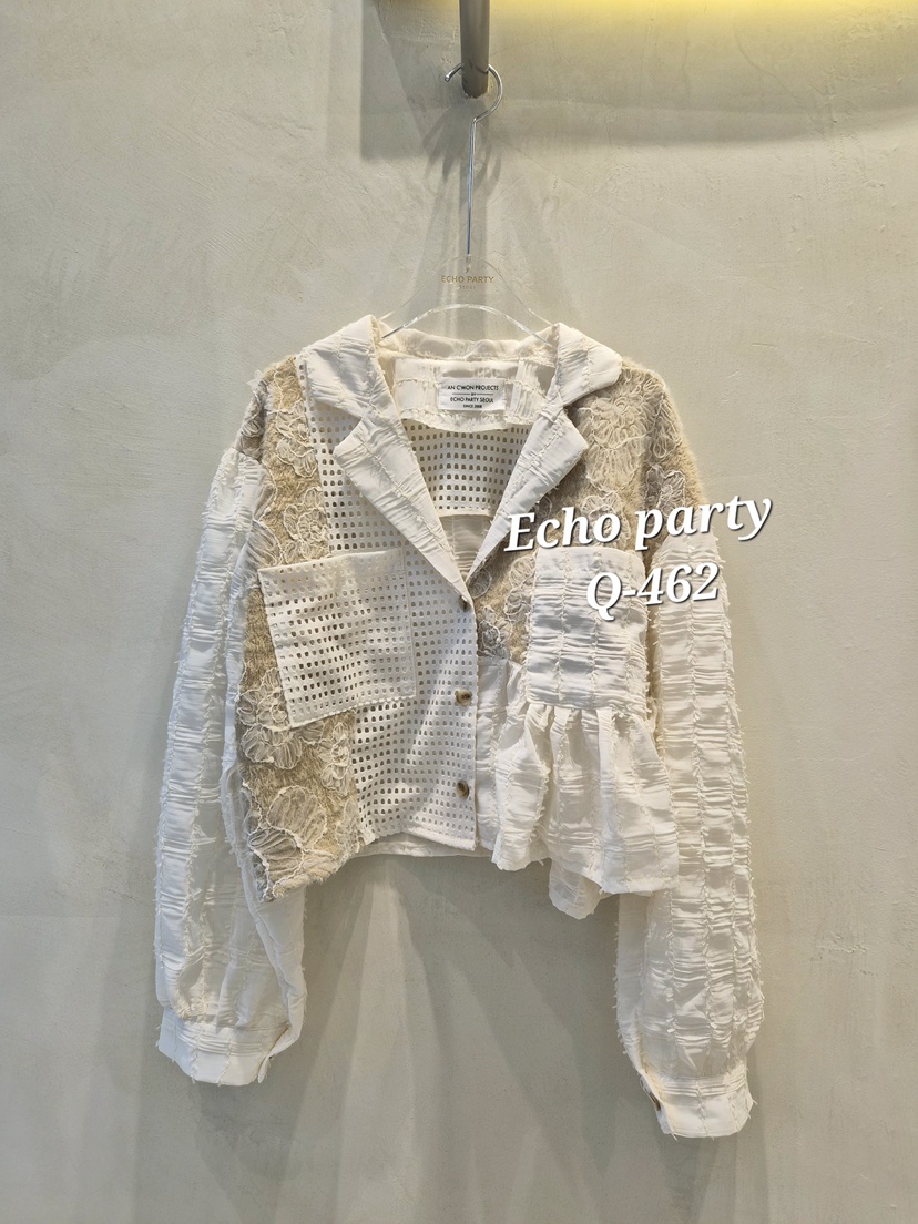 ECHOPARTY東大門㊣實拍女士新品推薦時尚熱賣襯衫蕾絲衫花朵ECHOPARTY襯衫/蕾絲衫圖色1