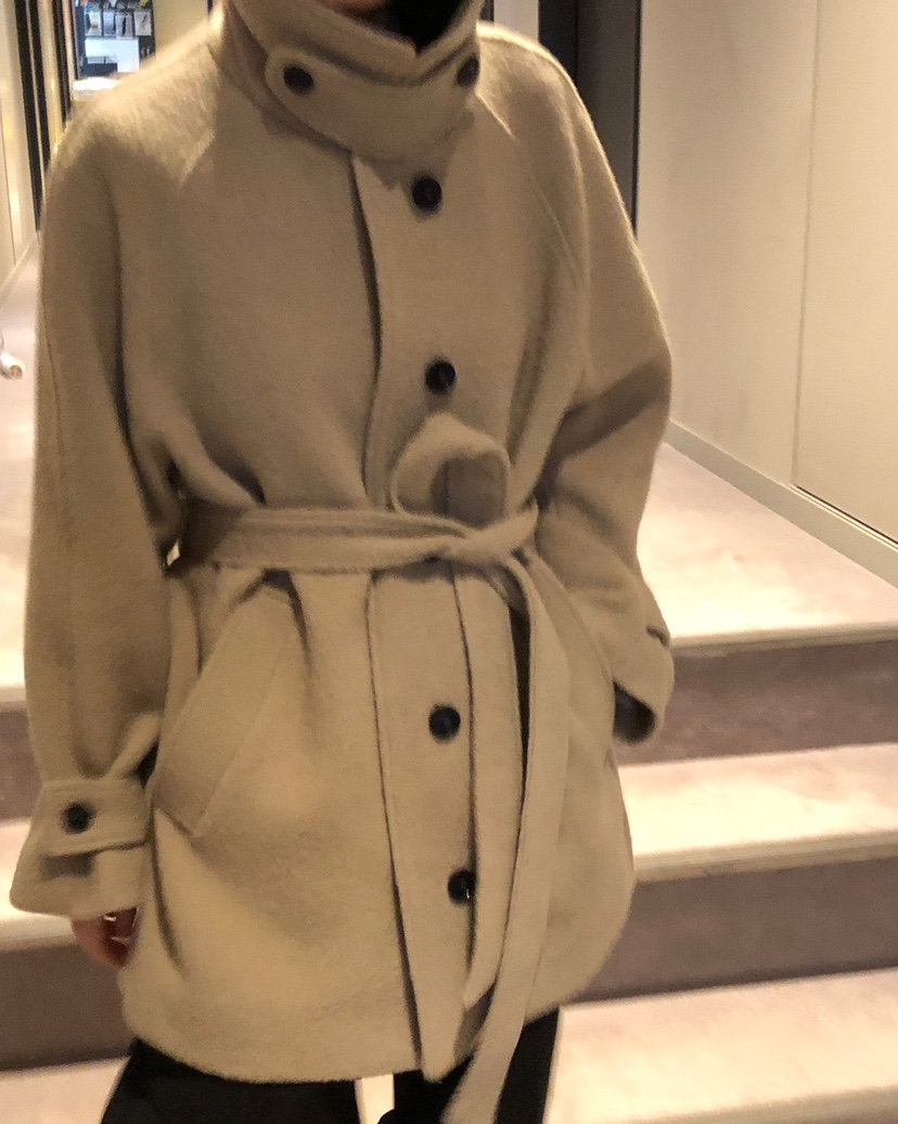 NOPROBLEM東大門㊣代購女士新款熱賣25秋冬中長款大衣Sale含腰帶NOPROBLEM中長款大衣