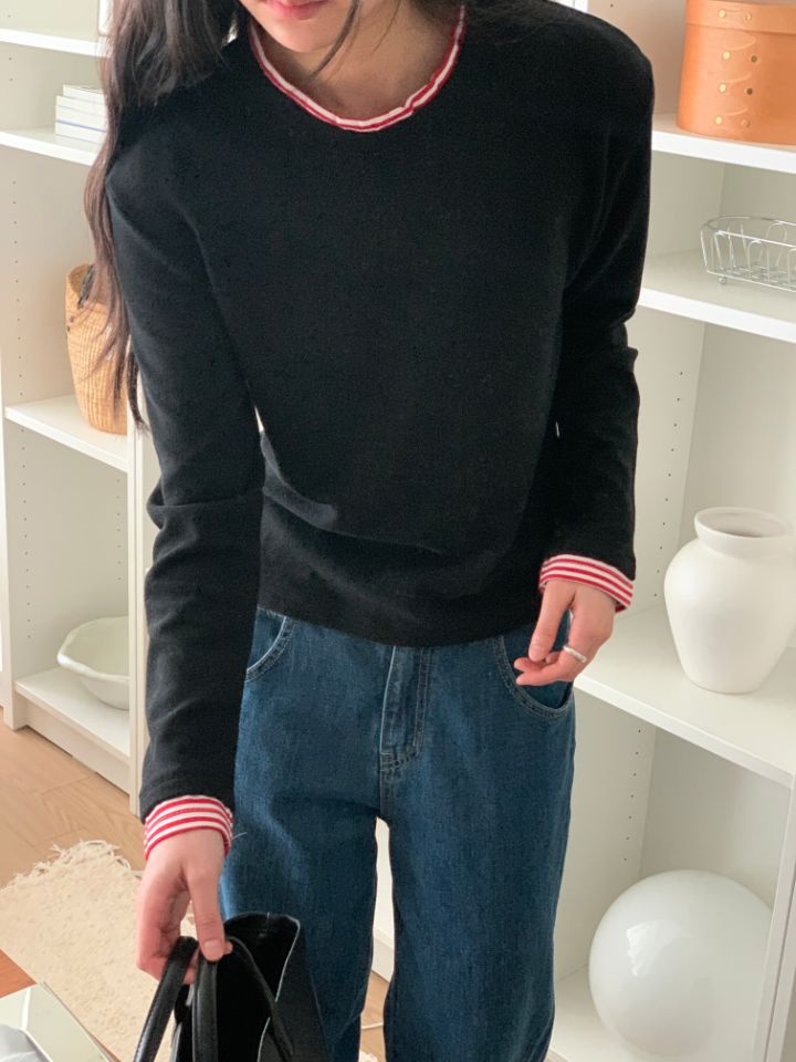 HEY/TO SEWING韓國直郵㊣女裝新款人氣25秋冬推薦休閑T恤BY HEY/TO SEWINGT恤圖色1