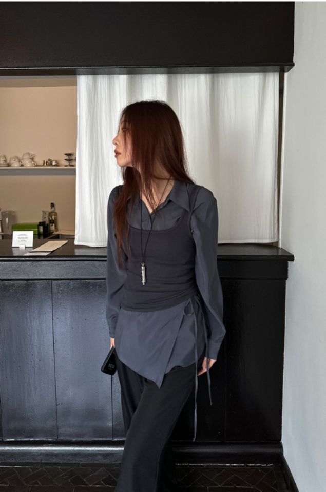 LIVE FOREVER韓國直郵㊣女士新款時尚吊帶背心不含內搭腰帶LIVE FOR_EVER吊帶/背心