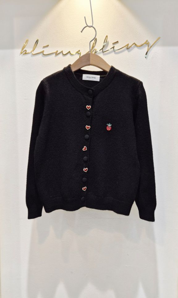 BLING BLING-S韓國代購㊣女裝新品人氣25秋冬職業針織衫開衫BLING BLING-S針織衫圖色1
