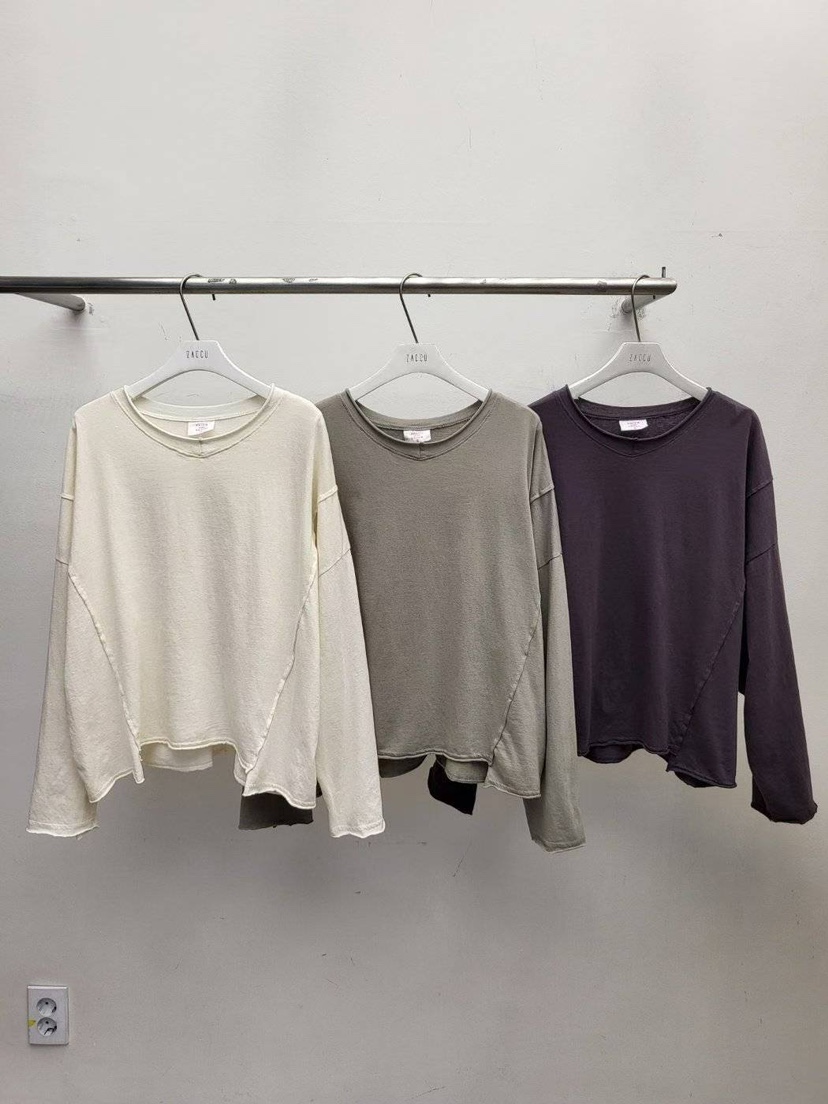 ZACCU東大門㊣直郵女裝新款人氣25秋冬推薦休閑時尚長袖T恤ZACCU長袖T恤