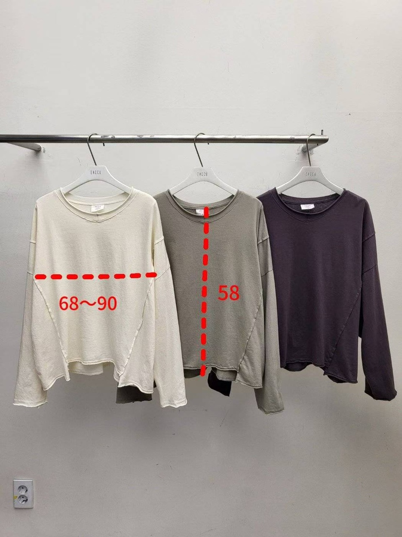 ZACCU東大門㊣直郵女裝新款人氣25秋冬推薦休閑時尚長袖T恤ZACCU長袖T恤