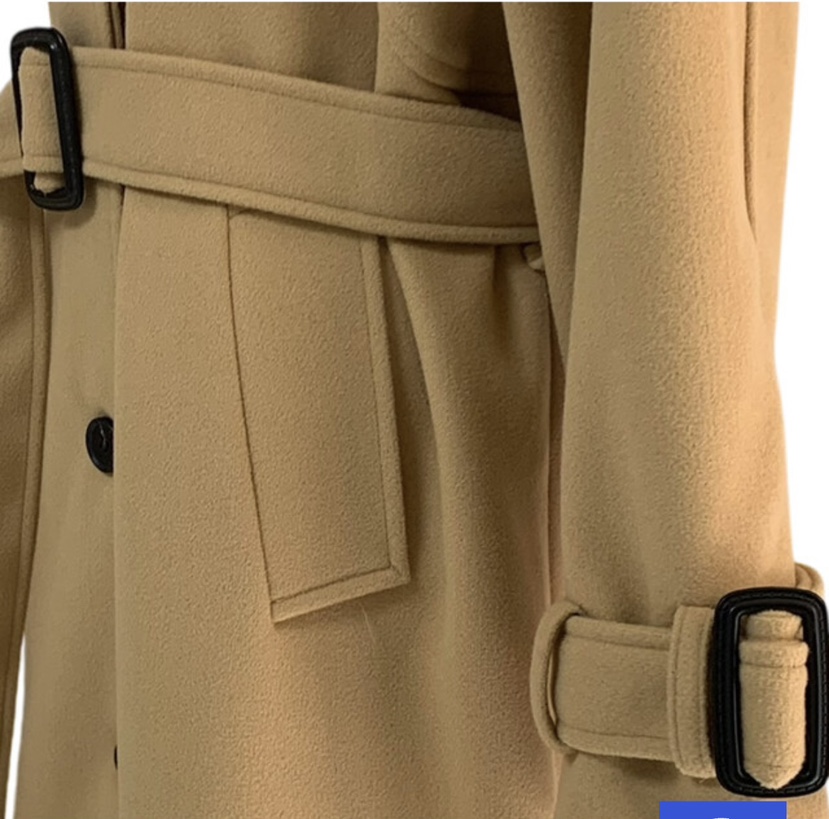 PAIRING東大門㊣實拍女裝新品職業時尚休閑推薦中長款大衣羊毛PAIRING中長款大衣