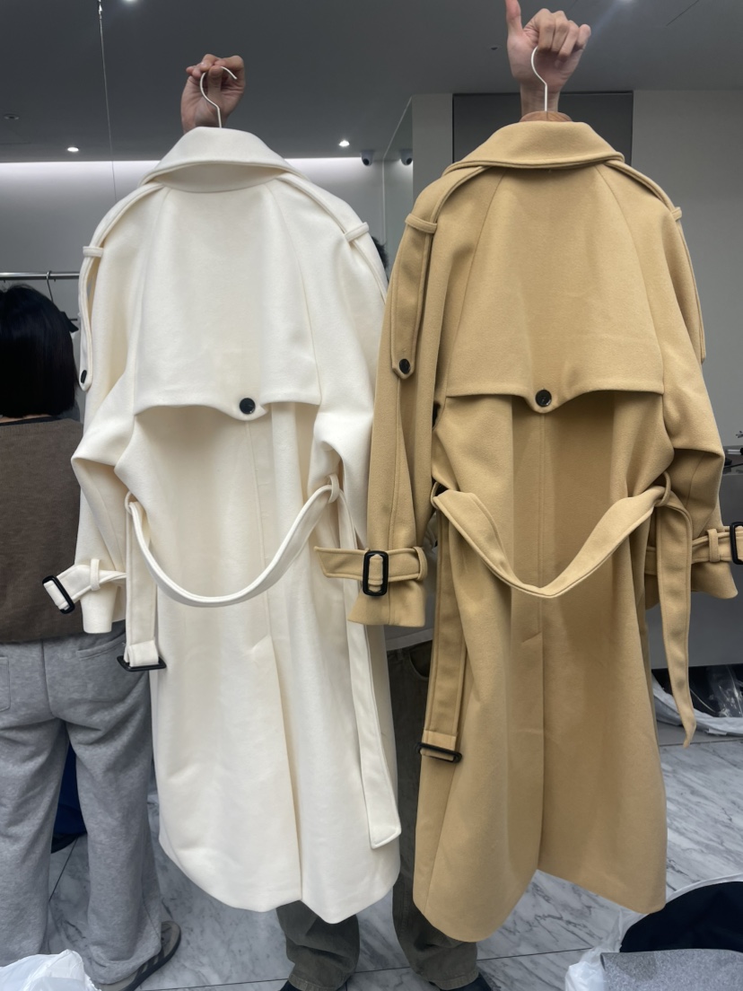 PAIRING東大門㊣實拍女裝新品職業時尚休閑推薦中長款大衣羊毛PAIRING中長款大衣