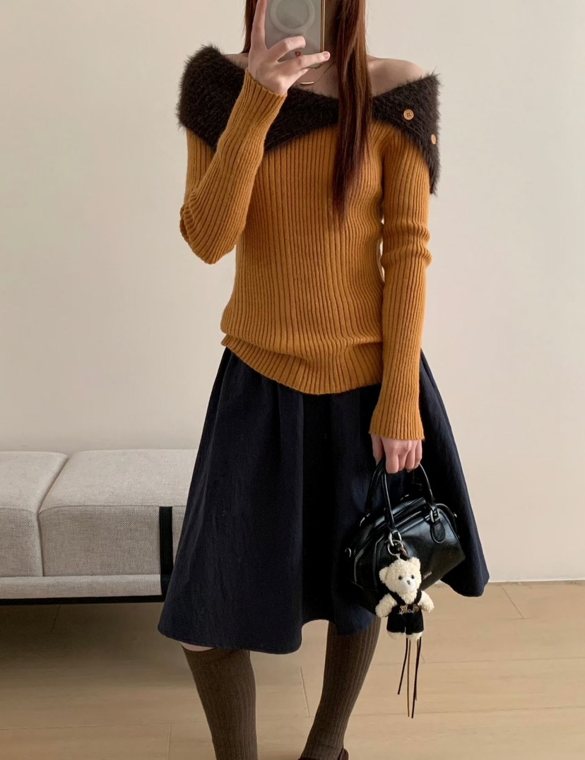 OLA東大門㊣直郵女士新品時尚休閑人氣職業25秋冬熱賣針織衫mellor/OLA針織衫