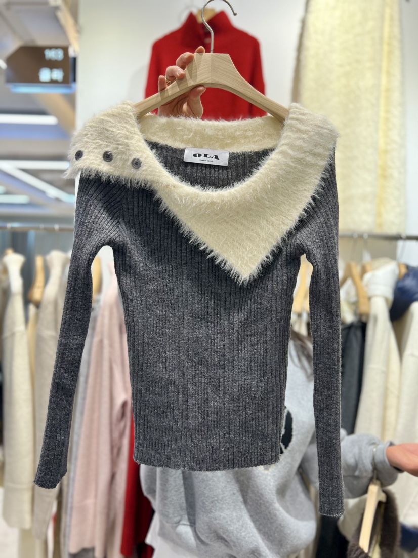 OLA東大門㊣直郵女士新品時尚休閑人氣職業25秋冬熱賣針織衫mellor/OLA針織衫圖色2