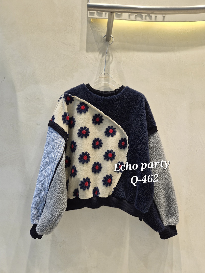 ECHOPARTY韓國代購㊣女士新款休閑職業25秋冬推薦時尚人氣衛衣ECHOPARTY衛衣圖色2