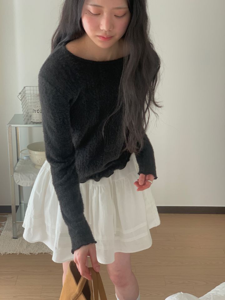 HEY/TO SEWING東大門㊣實拍女裝新品人氣25秋冬針織衫羊駝毛BY HEY/TO SEWING針織衫圖色1