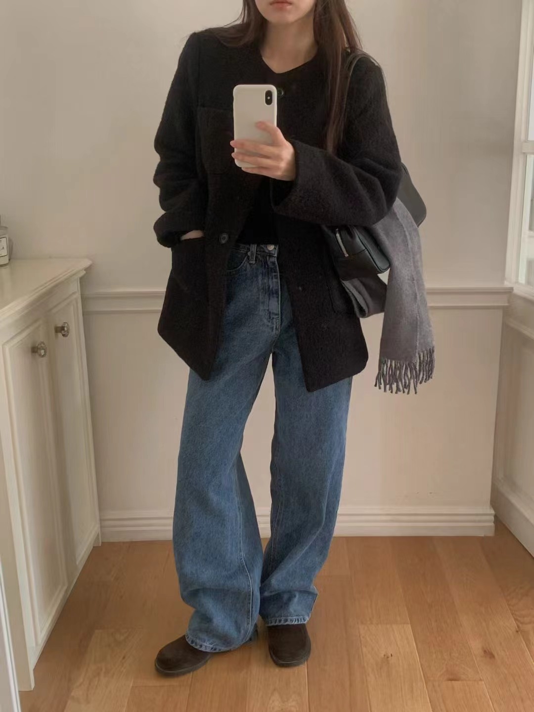 PROPER 프로퍼東大門㊣實拍女士新款人氣熱賣時尚休閑牛仔褲PROPER 프로퍼牛仔褲