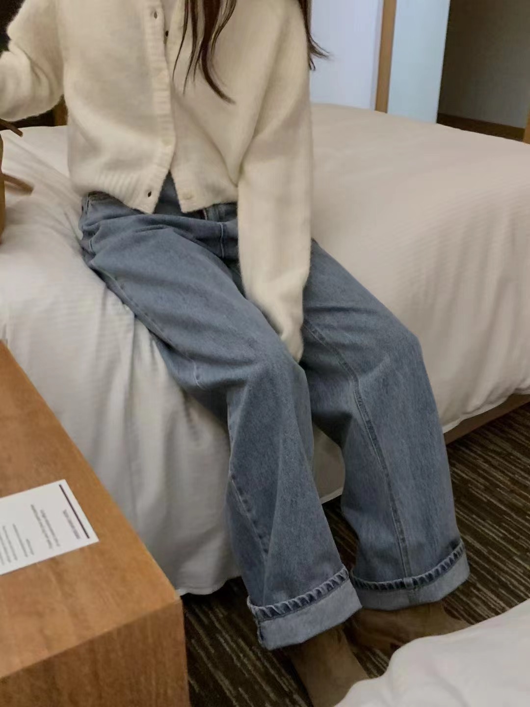PROPER 프로퍼東大門㊣實拍女士新款人氣熱賣時尚休閑牛仔褲PROPER 프로퍼牛仔褲