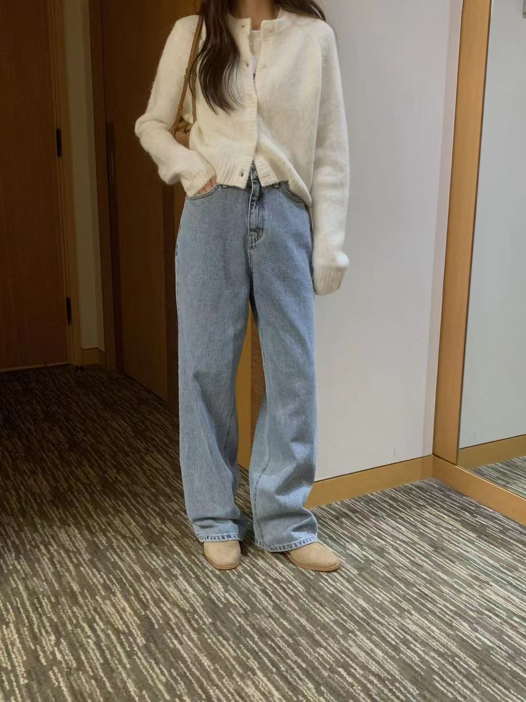 PROPER 프로퍼東大門㊣實拍女士新款人氣熱賣時尚休閑牛仔褲PROPER 프로퍼牛仔褲