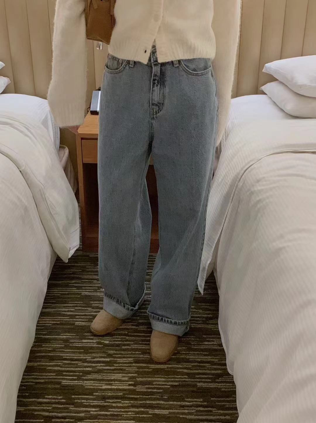 PROPER 프로퍼東大門㊣實拍女士新款人氣熱賣時尚休閑牛仔褲PROPER 프로퍼牛仔褲圖色1