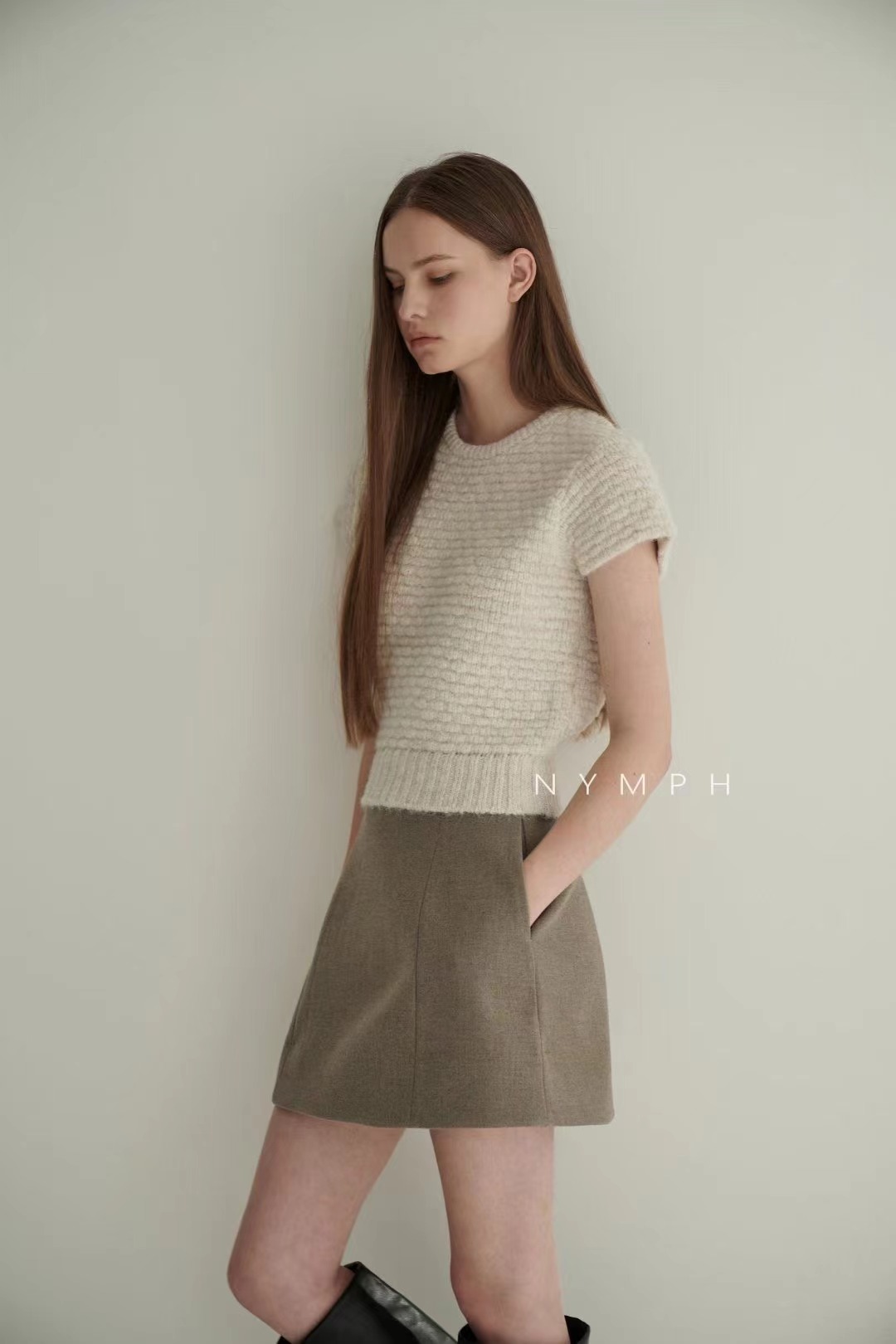 NYMPH東大門㊣實拍女士新款25秋冬人氣熱賣推薦休閑時尚短裙NYMPH-2件起短裙