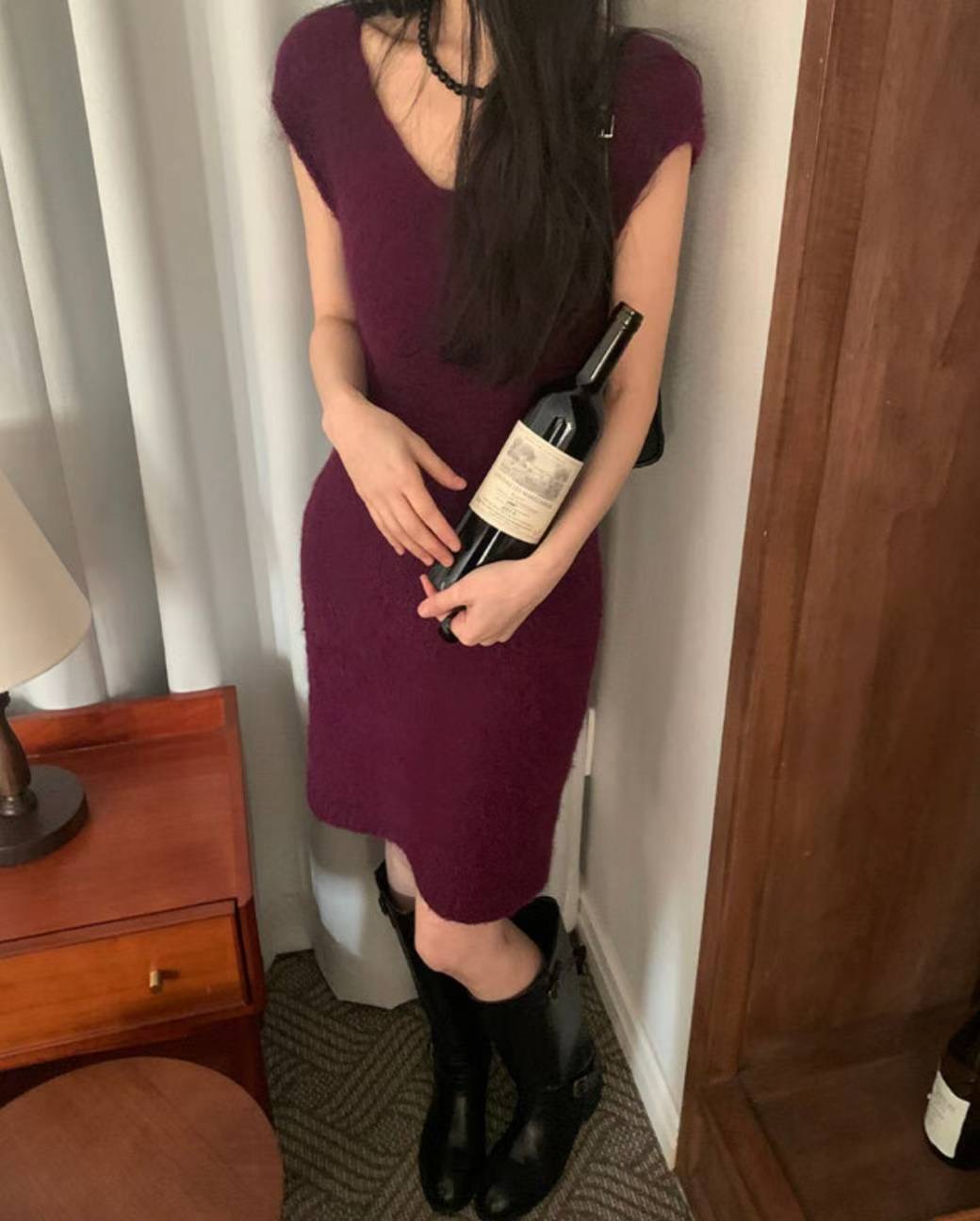 SALT.B韓國代購㊣女士新品推薦人氣休閑25秋冬熱賣職業連衣裙SALT.B連衣裙