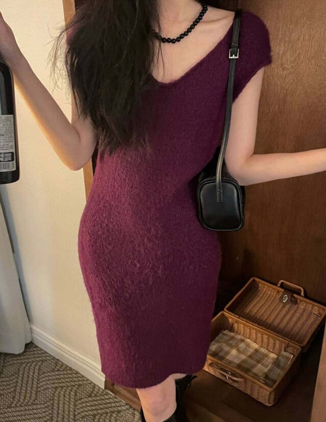 SALT.B韓國代購㊣女士新品推薦人氣休閑25秋冬熱賣職業連衣裙SALT.B連衣裙圖色1