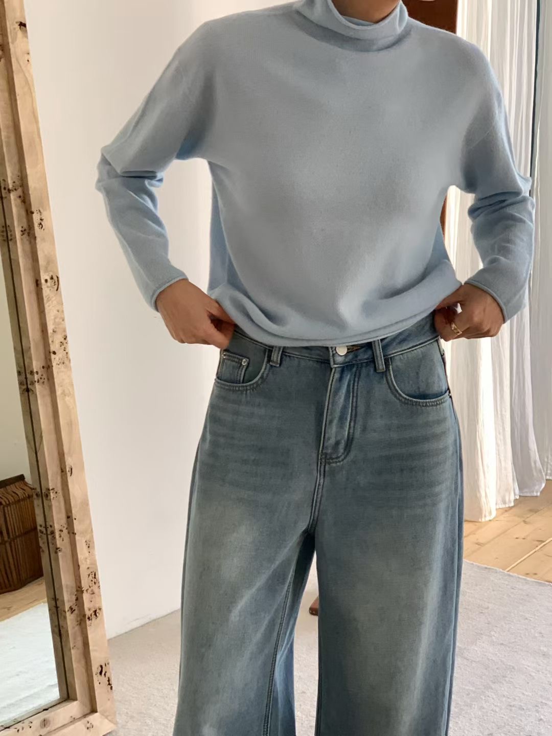 WUNDERKIND東大門㊣直郵女士新款真品職業推薦25秋冬長袖T恤WUNDERKIND長袖T恤圖色2