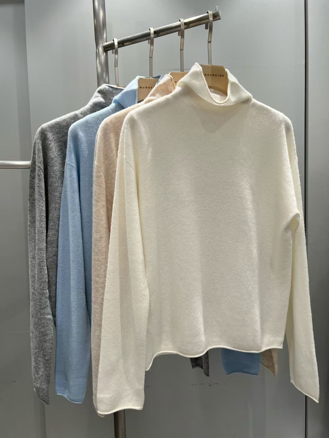WUNDERKIND東大門㊣直郵女士新款真品職業推薦25秋冬長袖T恤WUNDERKIND長袖T恤圖色3左三色