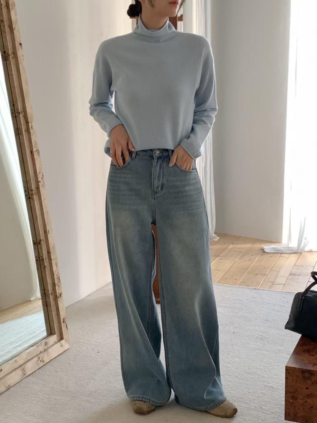 WUNDERKIND韓國直郵㊣女裝新款熱賣真品休閑25秋冬推薦牛仔褲WUNDERKIND牛仔褲