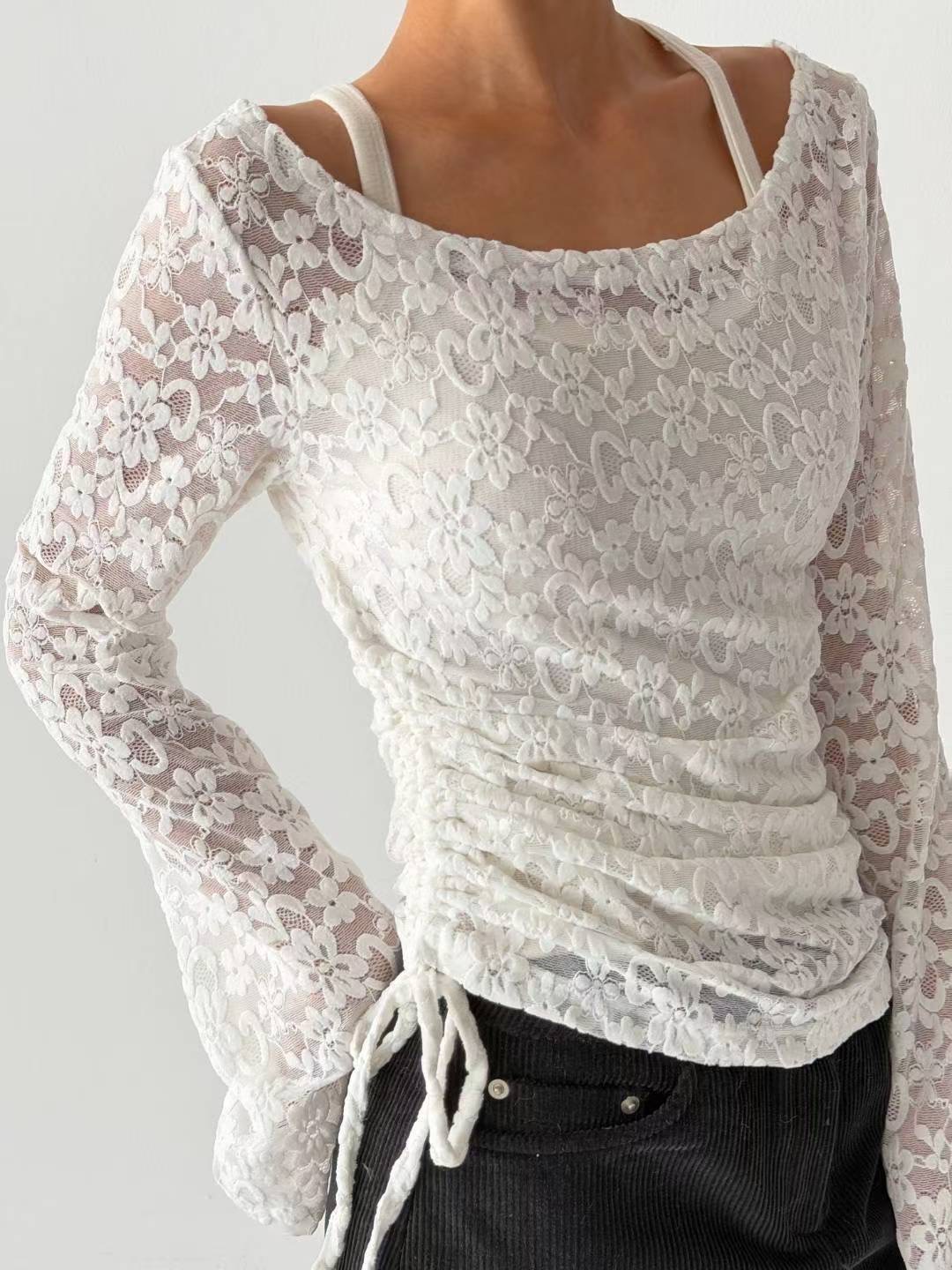 DOTNODI（無品牌標）韓國直郵㊣女裝新款休閑真品熱賣長袖T恤DOTNODI長袖T恤