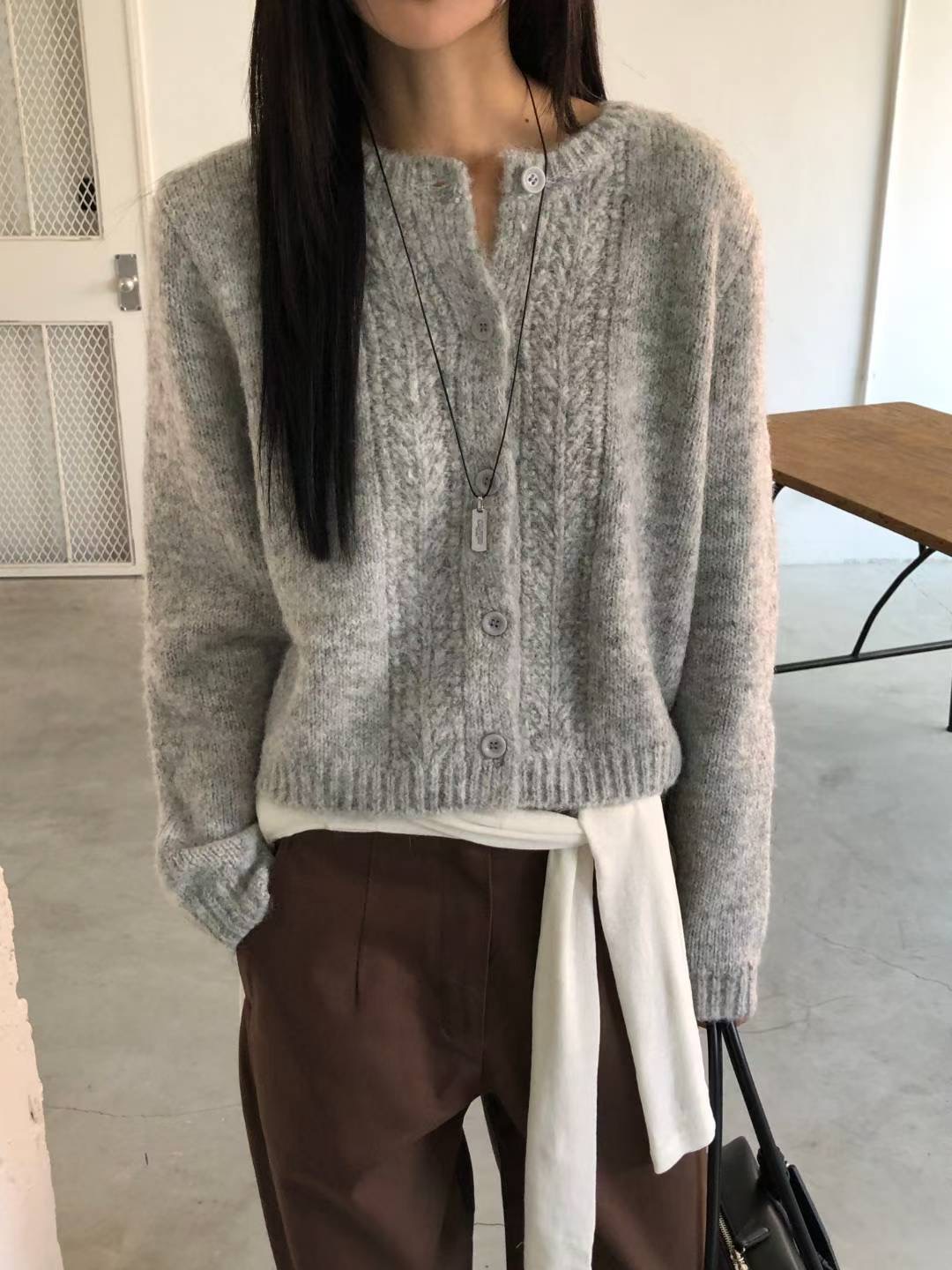 SALT.B東大門㊣直郵女士新款人氣25秋冬時尚推薦職業針織衫SALT.B針織衫圖色1