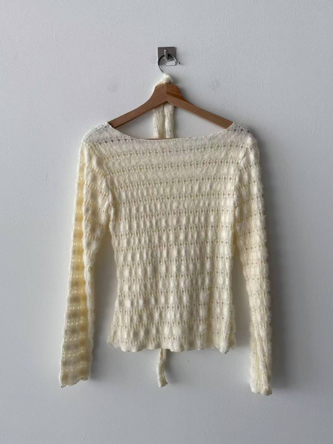 DOTNODI（無品牌標）東大門㊣直郵女士新品時尚長袖T恤含脖帶DOTNODI長袖T恤