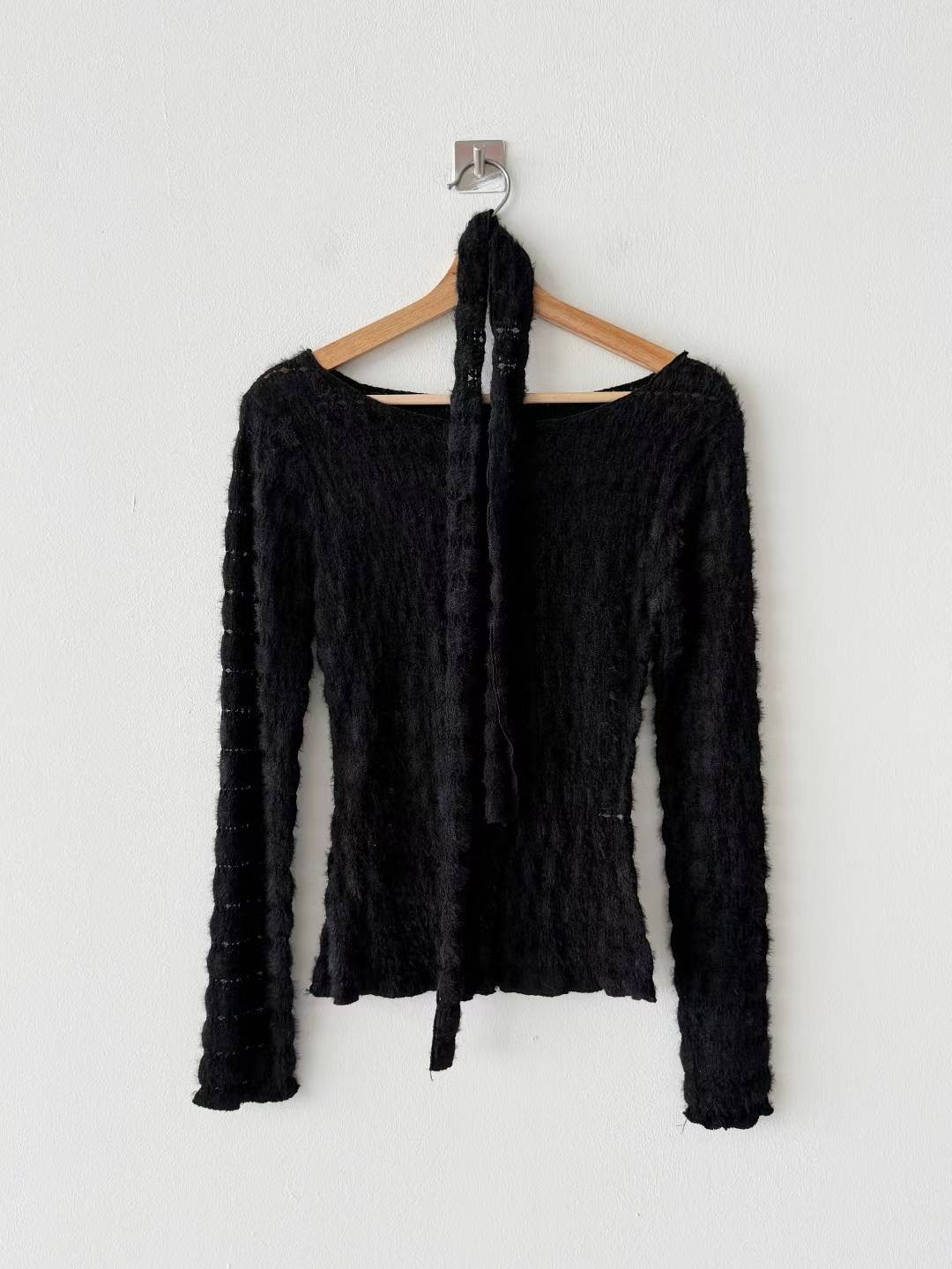 DOTNODI（無品牌標）東大門㊣直郵女士新品時尚長袖T恤含脖帶DOTNODI長袖T恤圖色2