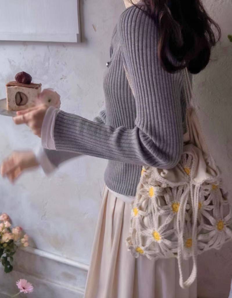 SALT.B韓國代購㊣女士新款時尚真品25秋冬休閑熱賣推薦針織衫SALT.B針織衫