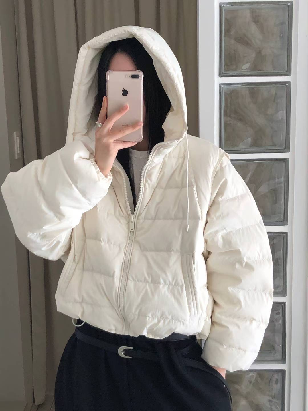 SALT.B東大門㊣實拍女裝新品真品職業25秋冬休閑時尚短款棉服SALT.B短款棉服圖色1