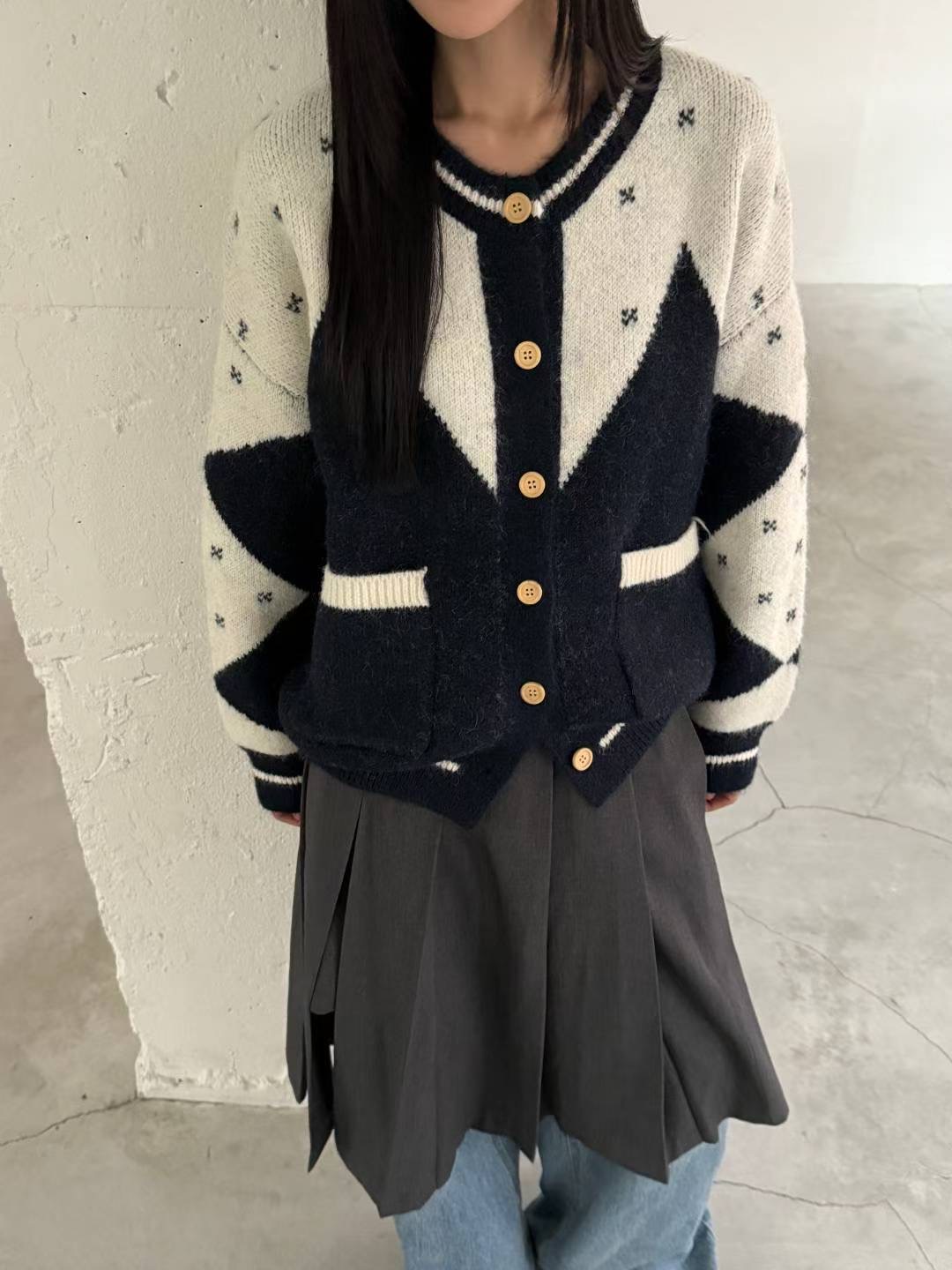 SALT.B韓國直郵㊣女裝新品時尚25秋冬休閑人氣推薦職業針織衫SALT.B針織衫