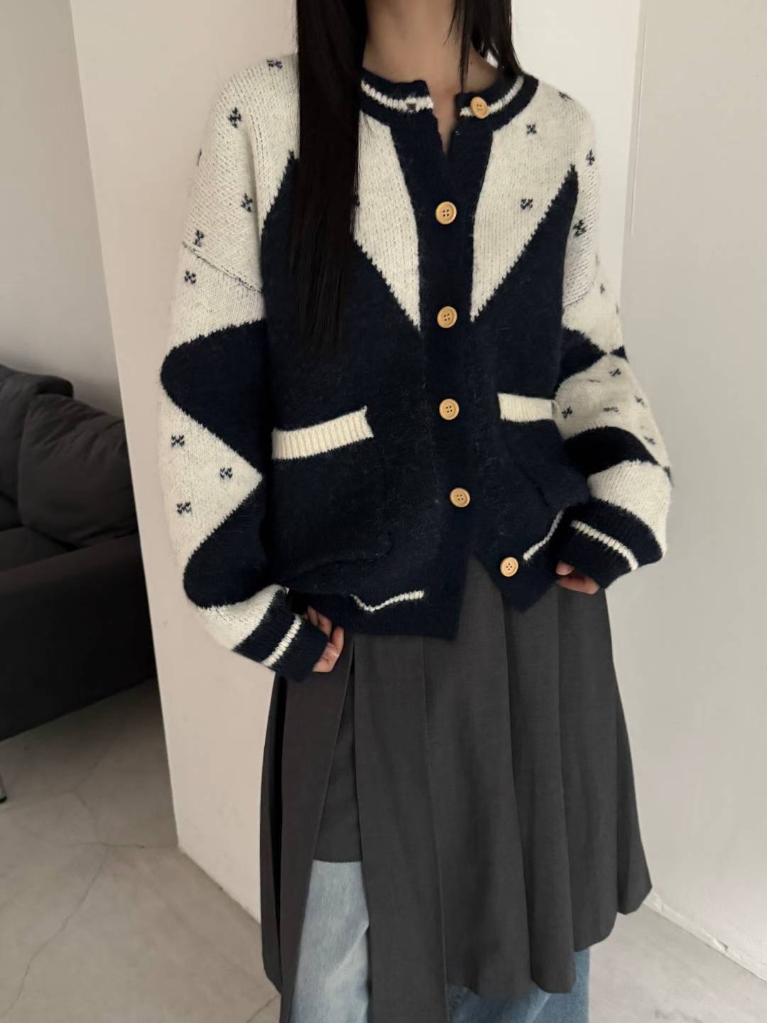 SALT.B韓國直郵㊣女裝新品時尚25秋冬休閑人氣推薦職業針織衫SALT.B針織衫圖色2