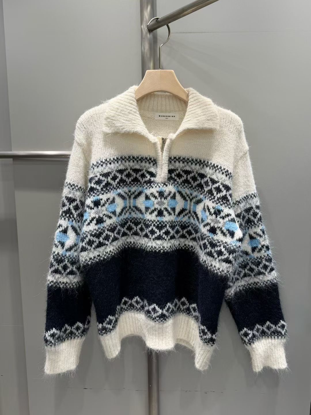 WUNDERKIND東大門㊣直郵女士新品25秋冬時尚人氣職業針織衫WUNDERKIND針織衫圖色1