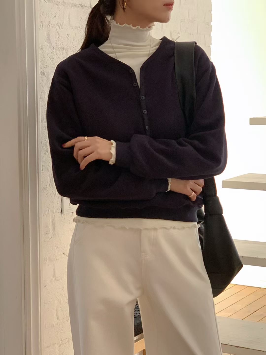 WUNDERKIND韓國代購㊣女裝新品休閑人氣真品時尚25秋冬衛衣WUNDERKIND衛衣圖色2