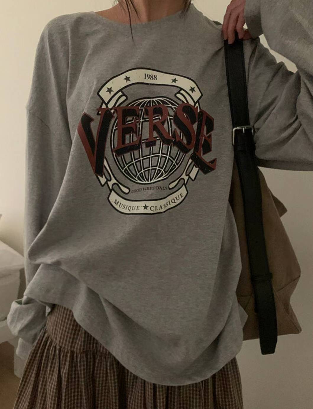 SALT.B韓國直郵㊣女士新品休閑25秋冬熱賣人氣時尚長袖T恤SALT.B長袖T恤