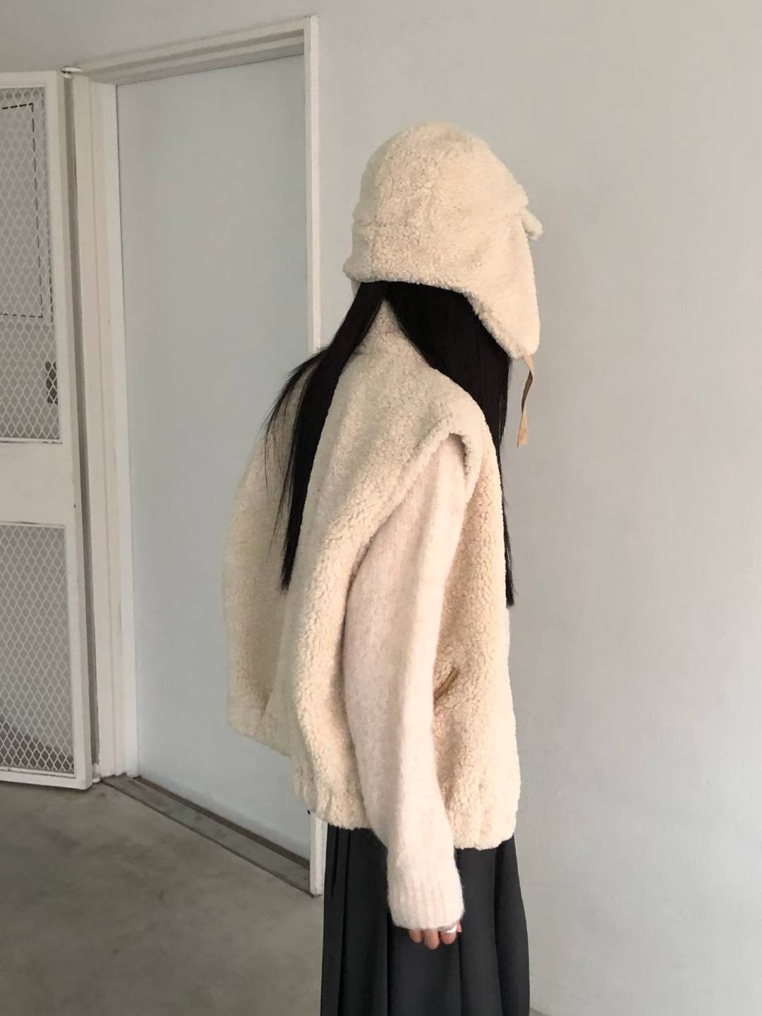 SALT.B東大門㊣代購女裝新品休閑時尚真品馬甲羊毛帽含帽子SALT.B馬甲