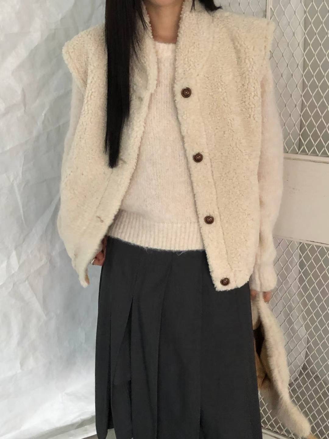 SALT.B東大門㊣代購女裝新品休閑時尚真品馬甲羊毛帽含帽子SALT.B馬甲