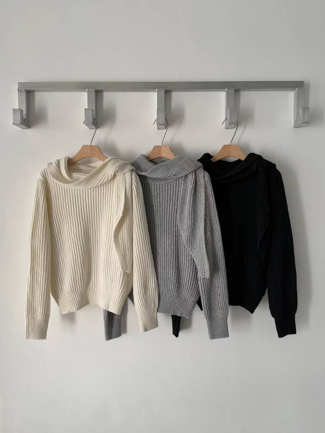 SALT.B韓國代購㊣女士新款時尚熱賣職業推薦真品休閑針織衫SALT.B針織衫圖色3左三色