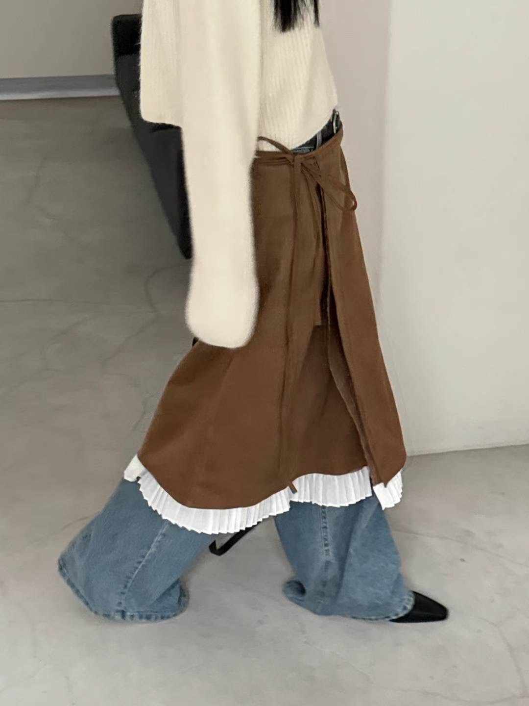 SALT.B韓國代購㊣女裝新品時尚職業人氣推薦真品25秋冬長裙SALT.B長裙