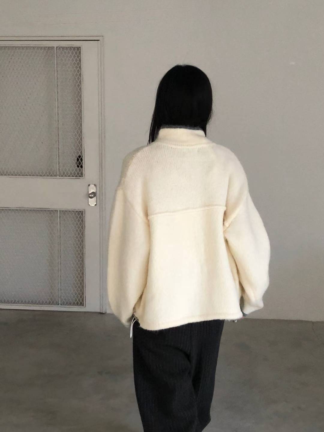 SALT.B東大門㊣代購女裝新品25秋冬熱賣推薦時尚針織衫拉鏈SALT.B針織衫