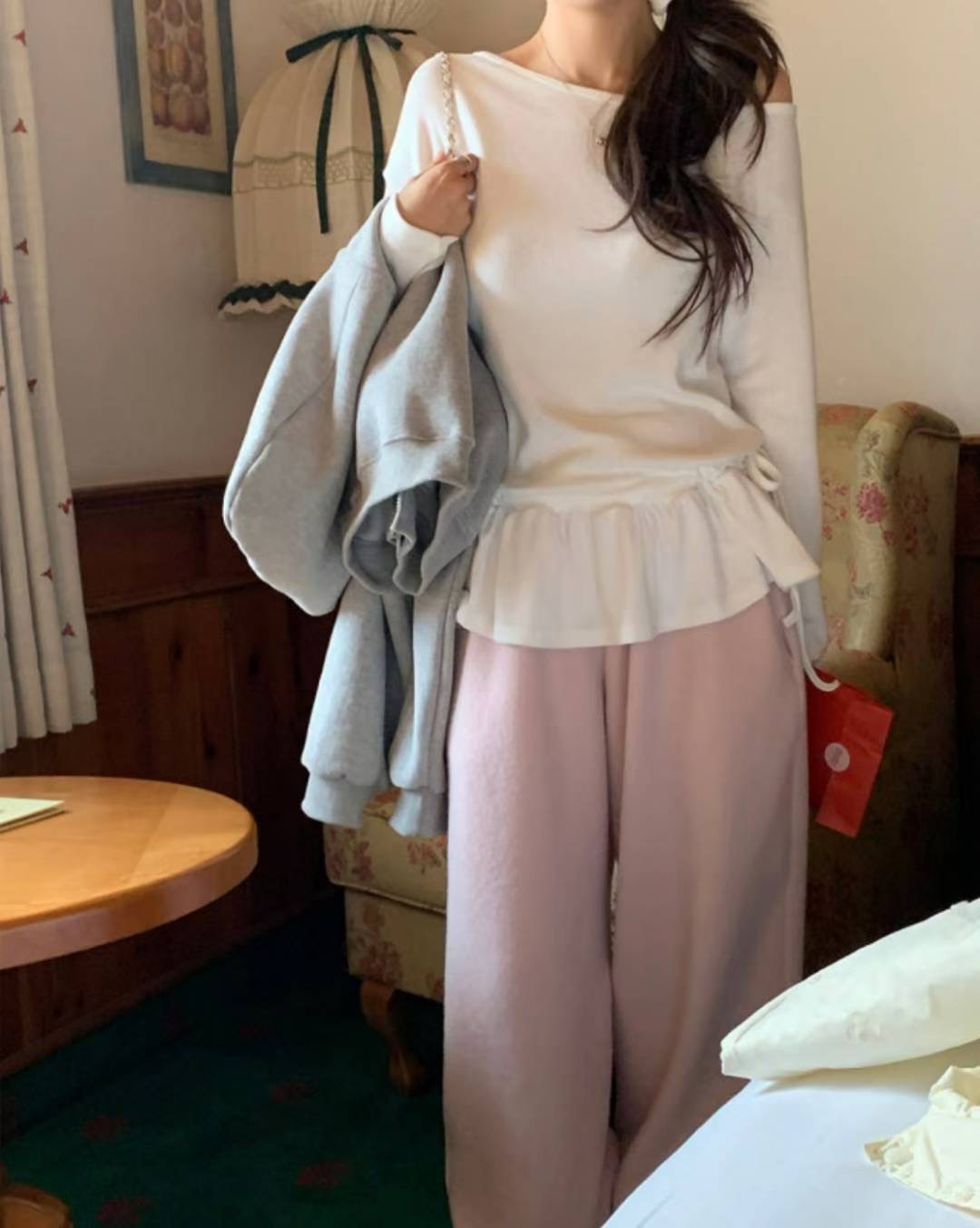 SALT.B東大門㊣實拍女士新款人氣職業25秋冬休閑熱賣長袖T恤SALT.B長袖T恤圖色3