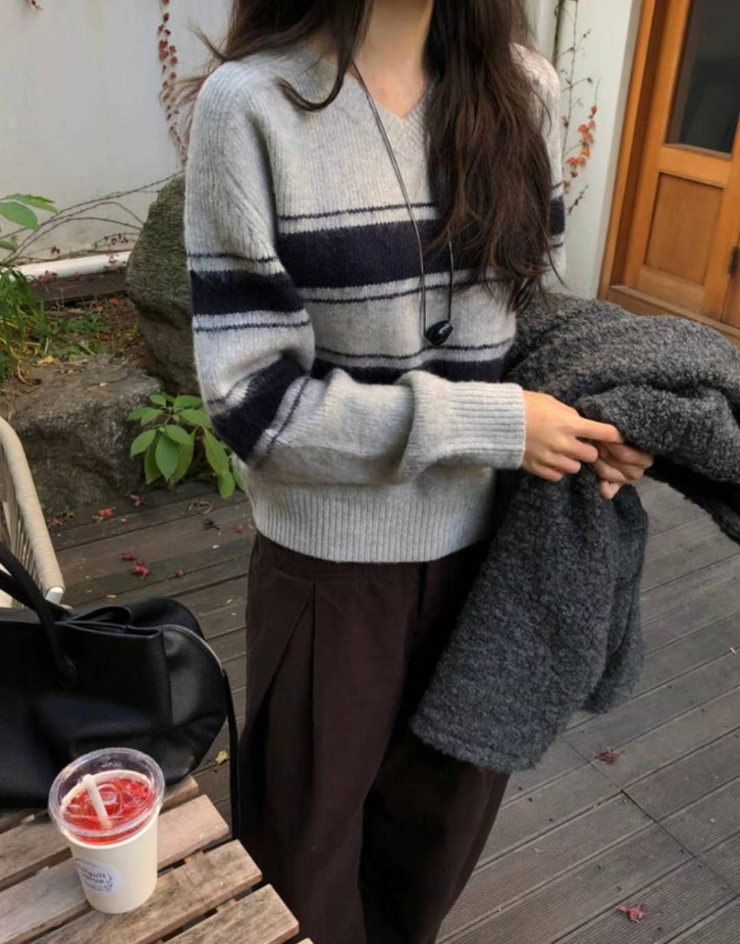 SALT.B東大門㊣實拍女士新款25秋冬休閑職業真品推薦針織衫SALT.B針織衫