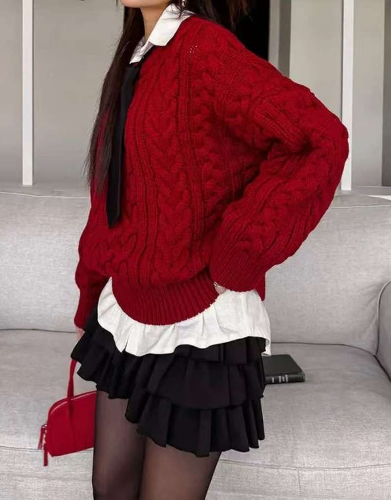 SALT.B東大門㊣代購女裝新品25秋冬熱賣人氣推薦毛衣不含內搭SALT.B毛衣圖色2